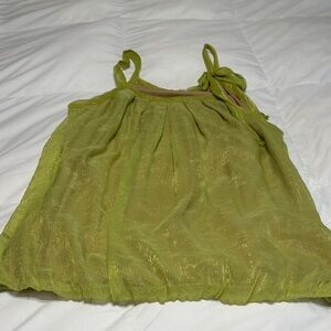 Studio Y Lime Green Tie-Shoulder Camisole